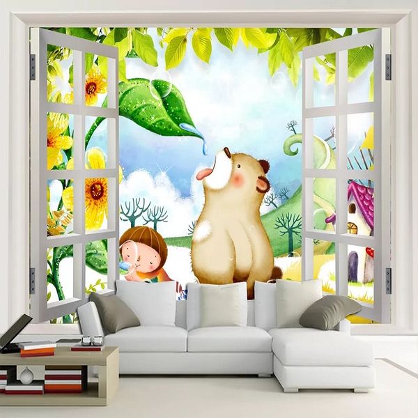 new custom large mural 3d wallpaper cartoon cute bear flowers children's bedroom mural tv back wall decor deep 5d embossed
new custom large mural 3d wallpaper cartoon cute bear flowers children's bedroom mural tv back wall decor deep 5d embossed