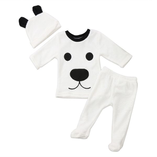 for newborns clothes 3pcs winter newborn baby girl boy cute cartoon pants outfits fluffy warm clothes infantis costume, White 
for newborns clothes 3pcs winter newborn baby girl boy cute cartoon pants outfits fluffy warm clothes infantis costume, White