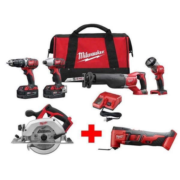 Набор инструментов Milwaukee M18 Cordless Combo 6 Инструменты Ударная дрель Циркулярная пила M
Набор инструментов Milwaukee M18 Cordless Combo 6 Инструменты Ударная дрель Циркулярная пила M