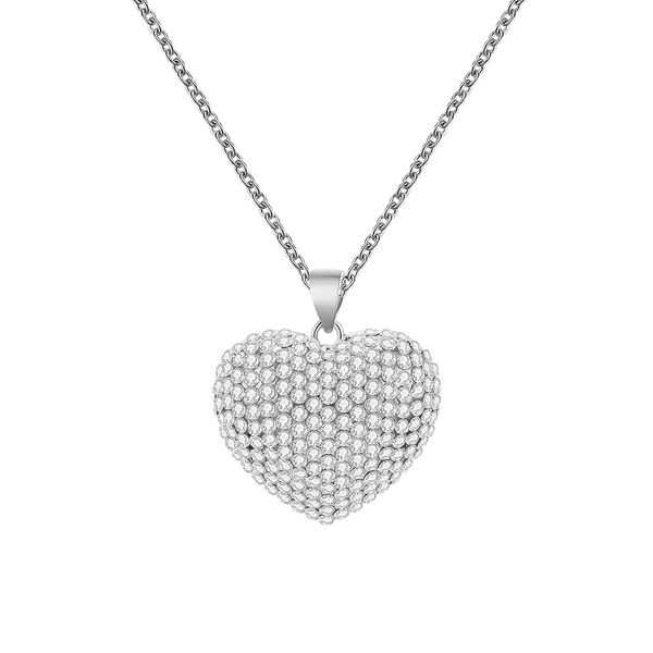 big crystal heart pendant necklace for women rose gold stainless steel long sweater necklace party wedding jewelry gift 2019 new, Silver
big crystal heart pendant necklace for women rose gold stainless steel long sweater necklace party wedding jewelry gift 2019 new, Silver