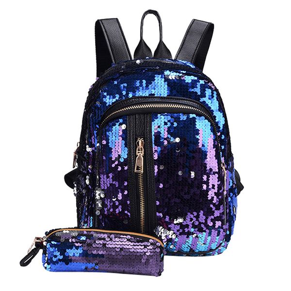 2pcs glitter sequins backpack new teenage girls fashion bling rucksack students school bag with pencil case clutch mochilas #t
2pcs glitter sequins backpack new teenage girls fashion bling rucksack students school bag with pencil case clutch mochilas #t