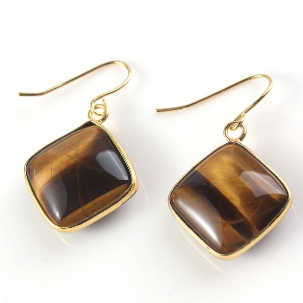 10 pairs gold plated rhombus shape tiger eye stone dangle earrings for women black agate jewelry, Silver
10 pairs gold plated rhombus shape tiger eye stone dangle earrings for women black agate jewelry, Silver