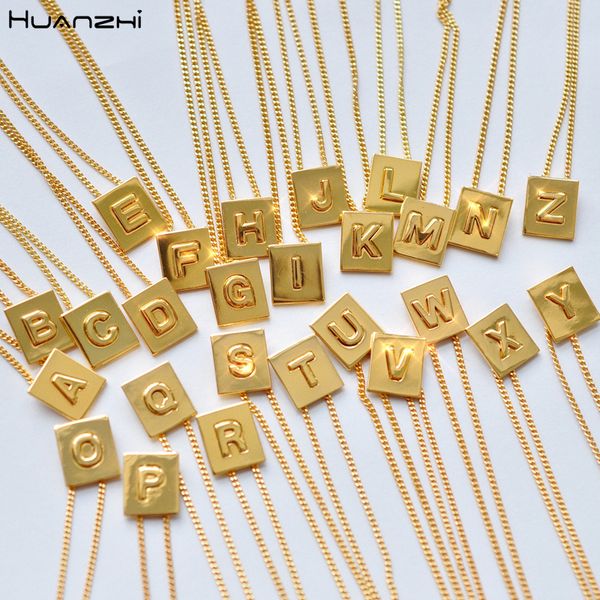 huanzhi korean new 2019 geometric square bulge letter pendant gold metal necklace for women girls party simple jewelry gifts, Silver
huanzhi korean new 2019 geometric square bulge letter pendant gold metal necklace for women girls party simple jewelry gifts, Silver
