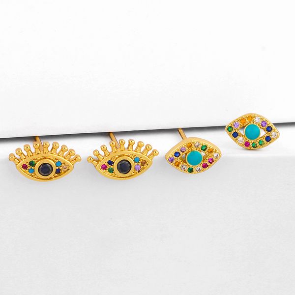 cz rainbow zirconia blue evil eye stud earrings for women small greek eye earrings studs trendy jewelry gifts olho grego erst35, Golden;silver
cz rainbow zirconia blue evil eye stud earrings for women small greek eye earrings studs trendy jewelry gifts olho grego erst35, Golden;silver