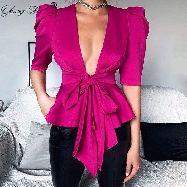 summer deep v neck shirt blouse women 2020 puff sleeve elegant bow lace up ruffle blouses casual fashion party shirt, White
summer deep v neck shirt blouse women 2020 puff sleeve elegant bow lace up ruffle blouses casual fashion party shirt, White