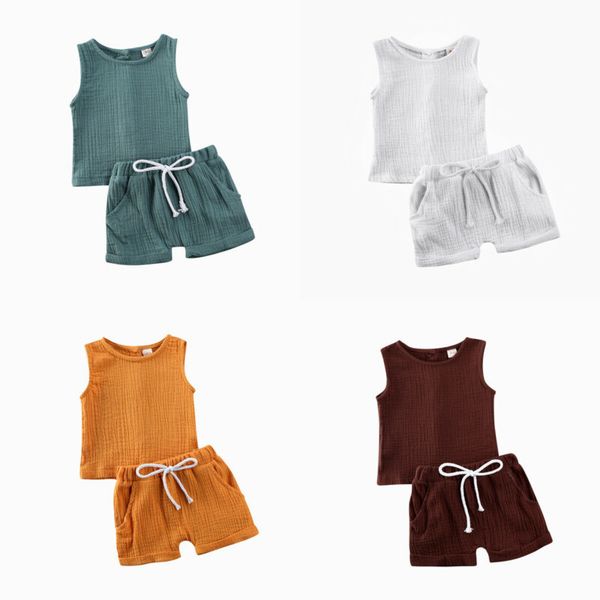 summer kids baby girls boys loose solid color sleeveless button-down strap elastic band short pants tracksuits outfit set, White
summer kids baby girls boys loose solid color sleeveless button-down strap elastic band short pants tracksuits outfit set, White