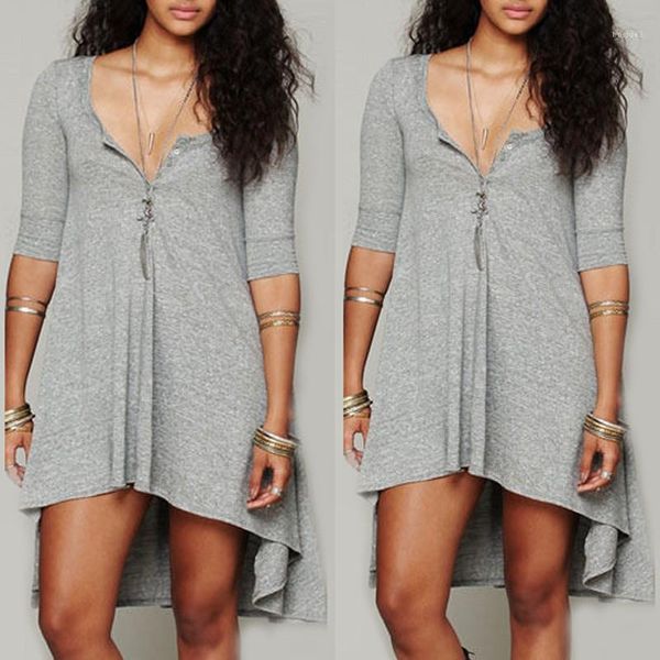asymmetrical mid sleeve solid color dresses plus size women clothing spring womens casual dresses crew neck, Black;gray
asymmetrical mid sleeve solid color dresses plus size women clothing spring womens casual dresses crew neck, Black;gray