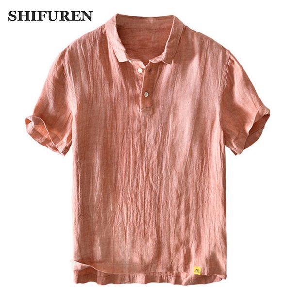 men's casual shirts shifuren mens summer thin breathable 100% linen short sleeve causal male social masculina camisas hombre, White;black
men's casual shirts shifuren mens summer thin breathable 100% linen short sleeve causal male social masculina camisas hombre, White;black