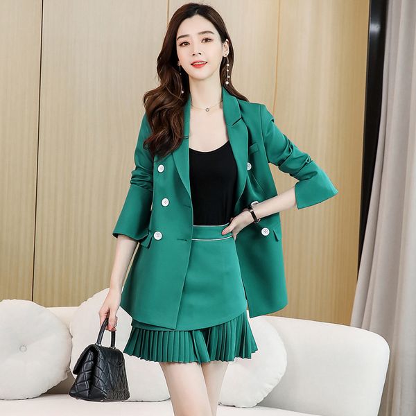 fashion casual suit women 2020 spring new suit jacket half skirt two-piece set loose temperament thin thin wild women's clothing, White
fashion casual suit women 2020 spring new suit jacket half skirt two-piece set loose temperament thin thin wild women's clothing, White