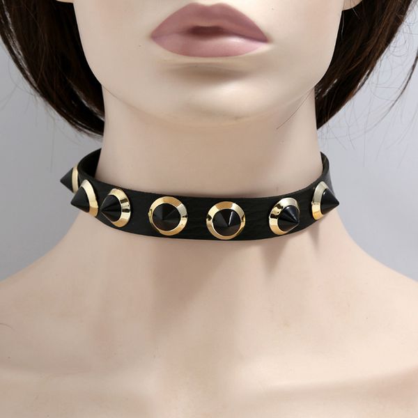 trendy punk gothic night club punk women spike rivet studded faux leather choker necklace collar necklaces women jewelry gi, Golden;silver
trendy punk gothic night club punk women spike rivet studded faux leather choker necklace collar necklaces women jewelry gi, Golden;silver