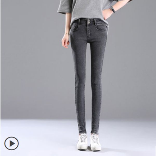 gray high waist with velvet female feet pants show thin tight jeans stretch pencil pants, Blue
gray high waist with velvet female feet pants show thin tight jeans stretch pencil pants, Blue
