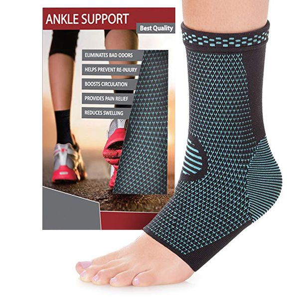 ankle brace support compression sleeve foot support for plantar ankle wrap badminton basketball football protection brace, Blue;black
ankle brace support compression sleeve foot support for plantar ankle wrap badminton basketball football protection brace, Blue;black
