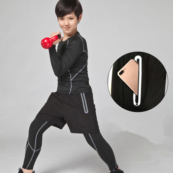 new compression running sets suits for kid base layer running suits long sleeve pants fitness leggings children gym clothing, Black;blue
new compression running sets suits for kid base layer running suits long sleeve pants fitness leggings children gym clothing, Black;blue