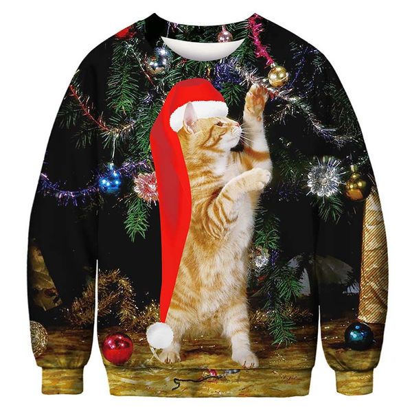 ugly christmas sweater 3d print funny xmas pullover hoodie sweatshirt men women holiday party autumn men's sweater, White;black
ugly christmas sweater 3d print funny xmas pullover hoodie sweatshirt men women holiday party autumn men's sweater, White;black