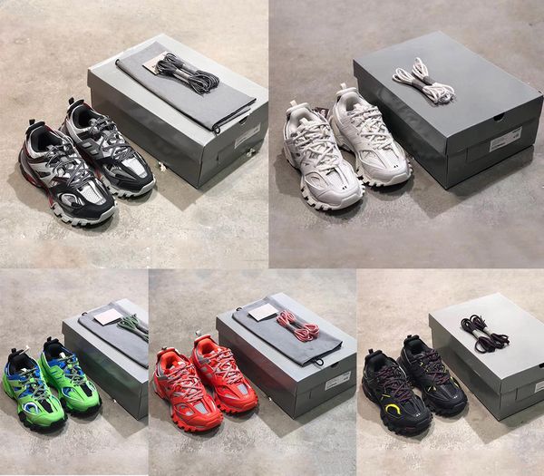 2020 fashion paris triple s 3.0 casual shoes platform sneakers tess s. gomma trek mesh and nylon mens track trainers designer outdoor shoes