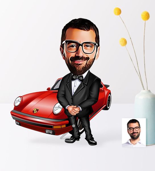 personalized mr boss cartoon wooden trinket-1 other festive party supplies