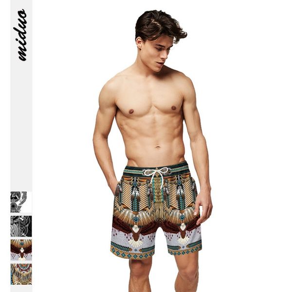 b ethnic style digital printing men's beach shorts loose casual drawstring summer shorts, White;black
b ethnic style digital printing men's beach shorts loose casual drawstring summer shorts, White;black