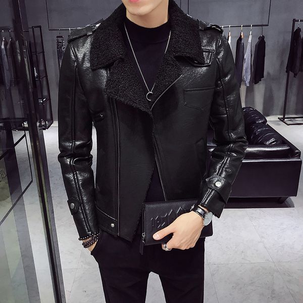 new 2019 winter mens jackets leather turn down collar mens leather clothing black korean coats bomer jackets short
new 2019 winter mens jackets leather turn down collar mens leather clothing black korean coats bomer jackets short