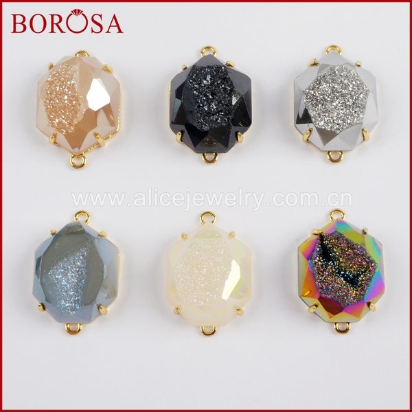 borosa 5/10pcs gold color bezel claw heptagon rainbow titanium druzy faceted drusy connector double charms jewelry zg0332, Black
borosa 5/10pcs gold color bezel claw heptagon rainbow titanium druzy faceted drusy connector double charms jewelry zg0332, Black
