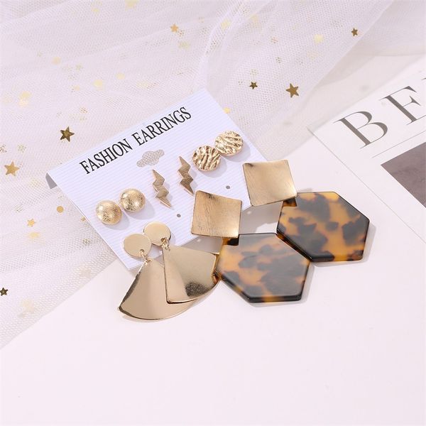 hexagon leopard earrings for women gold color earing earings jewelry brincos kolczyki geometry 5 pairs set earrings a2725, Golden;silver
hexagon leopard earrings for women gold color earing earings jewelry brincos kolczyki geometry 5 pairs set earrings a2725, Golden;silver