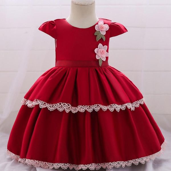 2019 satin lace children's clothing kids girls childrens short sleeve applique baby week years baptism dresses, Red;yellow
2019 satin lace children's clothing kids girls childrens short sleeve applique baby week years baptism dresses, Red;yellow