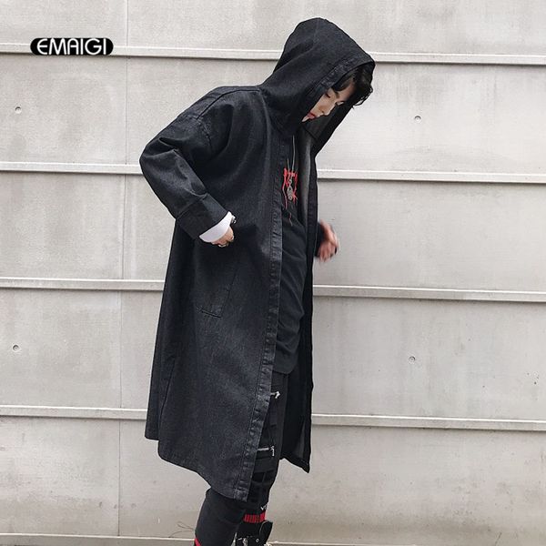 men streetwear fashion casual hip hop denim hooded trench jacket male casual cloak cardigan cowboy trench coat, Tan;black
men streetwear fashion casual hip hop denim hooded trench jacket male casual cloak cardigan cowboy trench coat, Tan;black