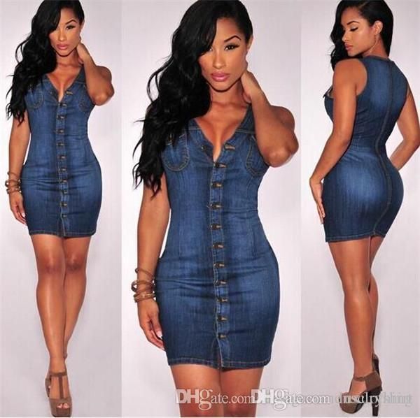 womens jean dresses summer deep v-neck sleeveless designer skinny dresses female fashion club clothing, Black;gray
womens jean dresses summer deep v-neck sleeveless designer skinny dresses female fashion club clothing, Black;gray