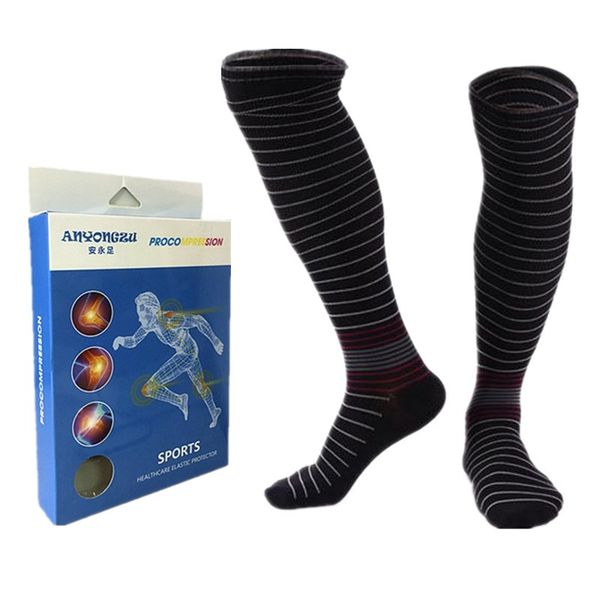 anyongzu stripes printing men sport stretch compression sock knee-high protect ankle quick-drying medical pressure sock gift box, Black
anyongzu stripes printing men sport stretch compression sock knee-high protect ankle quick-drying medical pressure sock gift box, Black
