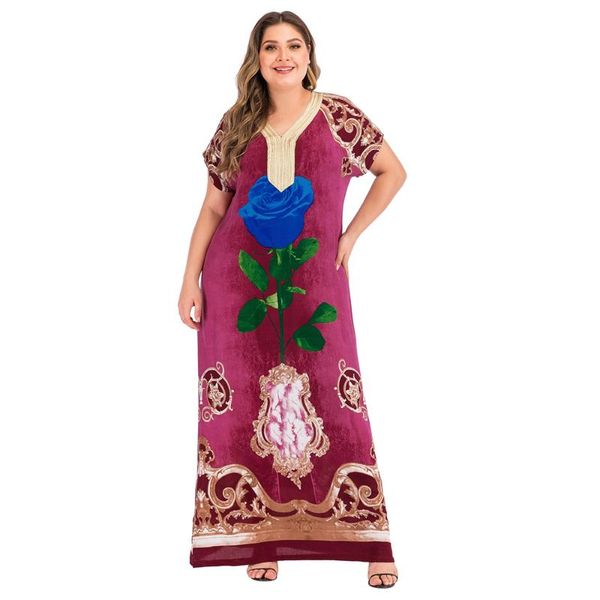 ethnic clothing kaftan abaya summer women flower printed loose maxi dress plus size short sleeve vintage beach vestido robe muslim, Red
ethnic clothing kaftan abaya summer women flower printed loose maxi dress plus size short sleeve vintage beach vestido robe muslim, Red