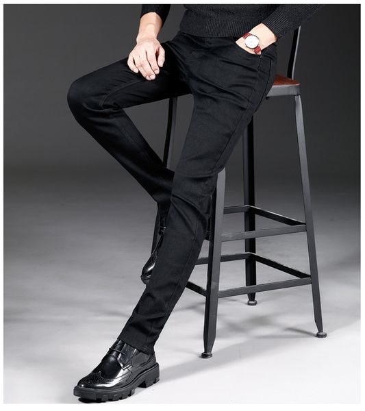 2019 new men jeans black classic fashion designer denim skinny jeans men's casual slim fit trousers, Blue
2019 new men jeans black classic fashion designer denim skinny jeans men's casual slim fit trousers, Blue