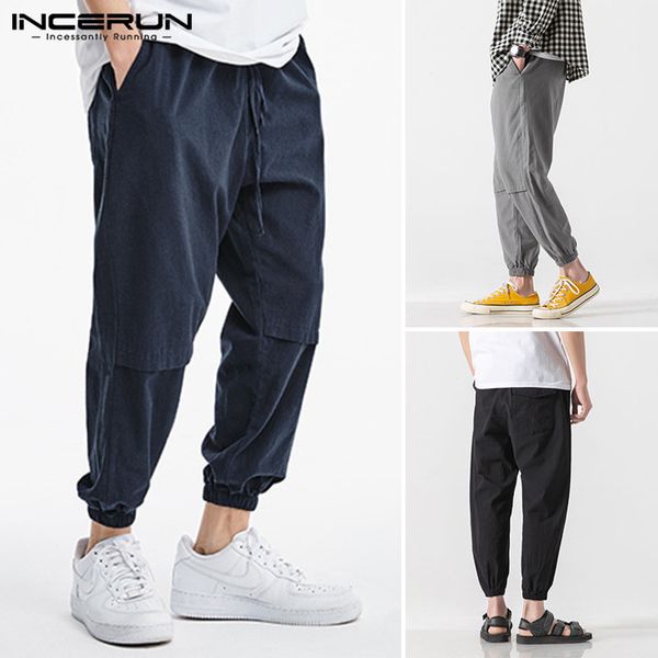 men's pants incerun fashion men harem joggers patchwork solid color loose 2021 casual cargo streetwear chic leisure trousers, Black
men's pants incerun fashion men harem joggers patchwork solid color loose 2021 casual cargo streetwear chic leisure trousers, Black