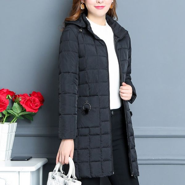 2019 new slim winter jacket women hooded coat causal long thick warm down parkas stand collar zipper cotton padded jacket female, Black
2019 new slim winter jacket women hooded coat causal long thick warm down parkas stand collar zipper cotton padded jacket female, Black