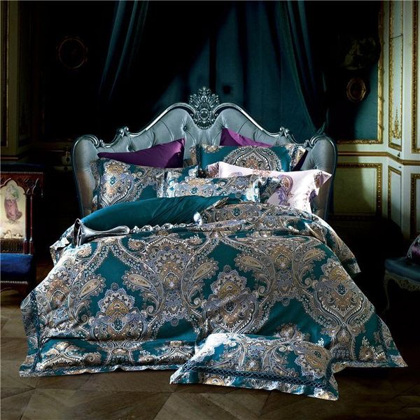 high density silk cotton jacquard bedding set europe style duvet cover set bedsheet bed linen king size jpcs
high density silk cotton jacquard bedding set europe style duvet cover set bedsheet bed linen king size jpcs