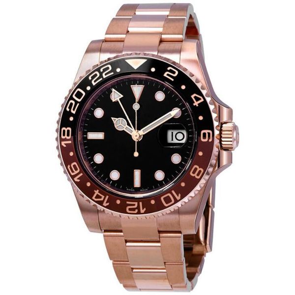 15 colors GMT Rose Gold Stainless Steel watches 40m date men automatic machinery Party watch glide sweeping Automatic movement watches
15 colors GMT Rose Gold Stainless Steel watches 40m date men automatic machinery Party watch glide sweeping Automatic movement watches