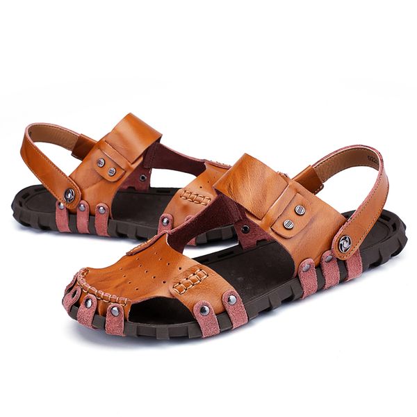 summer roman men sandals genuine leather sneaker male beach elastic slippers native rubber sandals for men sale, Black
summer roman men sandals genuine leather sneaker male beach elastic slippers native rubber sandals for men sale, Black