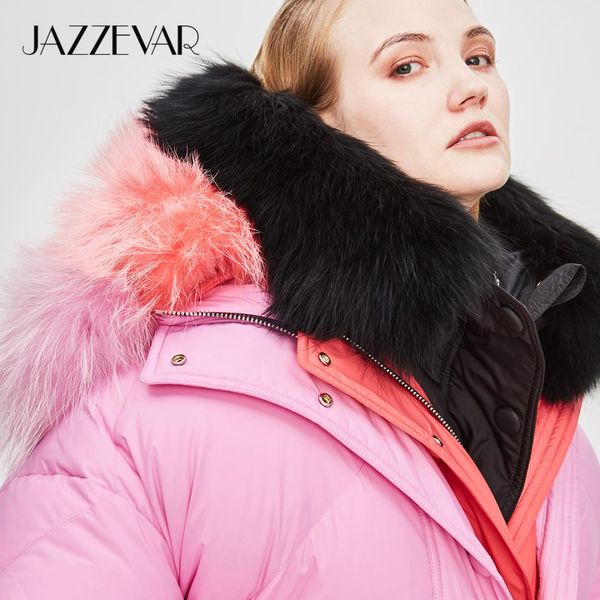 jazzevar 2018 winter new high fashion street designer brand womens short duck down jacket cute pink color real fur outerwear, Black
jazzevar 2018 winter new high fashion street designer brand womens short duck down jacket cute pink color real fur outerwear, Black
