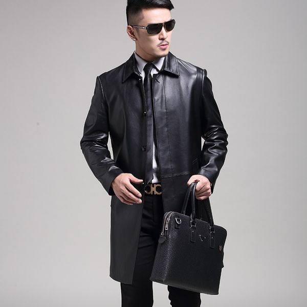англия стиль из натуральной кожи mens trench однобортный нагрудные воротник деловой человек офис long jacket leather ветровка пальто, Black
англия стиль из натуральной кожи mens trench однобортный нагрудные воротник деловой человек офис long jacket leather ветровка пальто, Black