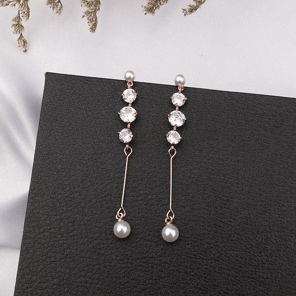 mengjiqiao 2019 new fashion ear jewelry shiny round cubic zircon drop earrings for women elegant simulated pearl long pendientes, Golden
mengjiqiao 2019 new fashion ear jewelry shiny round cubic zircon drop earrings for women elegant simulated pearl long pendientes, Golden