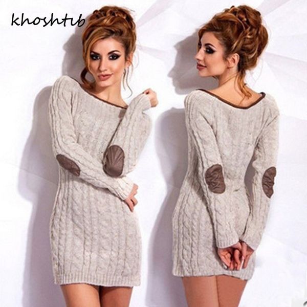 khoshtib women's sweater autumn winter new long elbow patch twist sweater fashion woman leisure clothing o-neck
khoshtib women's sweater autumn winter new long elbow patch twist sweater fashion woman leisure clothing o-neck