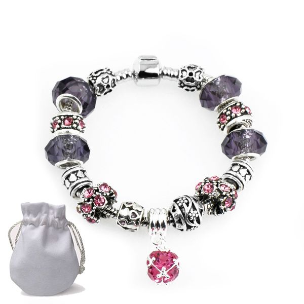 Fa hion diy faceted murano gla bead charm bracelet fit pandora girl ro e cry tal gem tone pendant bangle jewelry gift female p135
Fa hion diy faceted murano gla bead charm bracelet fit pandora girl ro e cry tal gem tone pendant bangle jewelry gift female p135