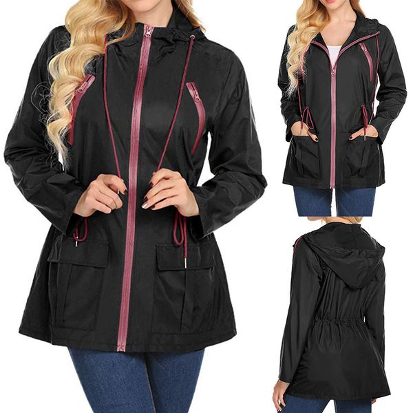 women's hooded jackets warm wide female jackets solid rain outdoor waterproof hooded raincoat windbreaker big size, Blue;black
women's hooded jackets warm wide female jackets solid rain outdoor waterproof hooded raincoat windbreaker big size, Blue;black