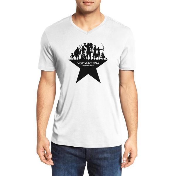 men's hamilton fashion v-neck t-shirt printing band cotton shirt humorous short sleeve can't ssinging thing, White;black 
men's hamilton fashion v-neck t-shirt printing band cotton shirt humorous short sleeve can't ssinging thing, White;black
