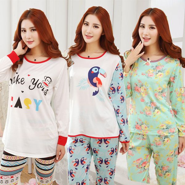 pajamas women long sleeve thin casual cute cartoon pajamas home fu suit home milk silk suit, Blue;gray
pajamas women long sleeve thin casual cute cartoon pajamas home fu suit home milk silk suit, Blue;gray