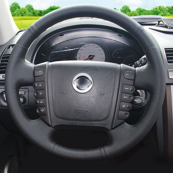 bannis black artificial leather diy hand-stitched steering wheel cover for ssangyong rexton rexton w rodius
bannis black artificial leather diy hand-stitched steering wheel cover for ssangyong rexton rexton w rodius
