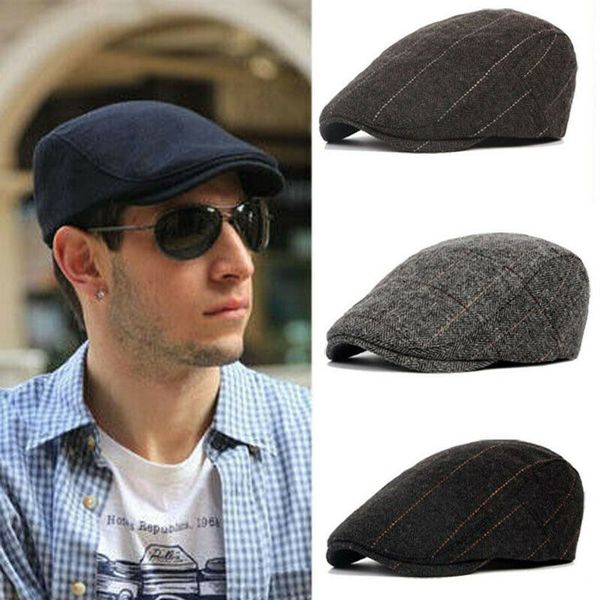 men flat cap beret hats herringbone newsboy hat gatsby peaky blinder sport golf hat, Blue;gray
men flat cap beret hats herringbone newsboy hat gatsby peaky blinder sport golf hat, Blue;gray