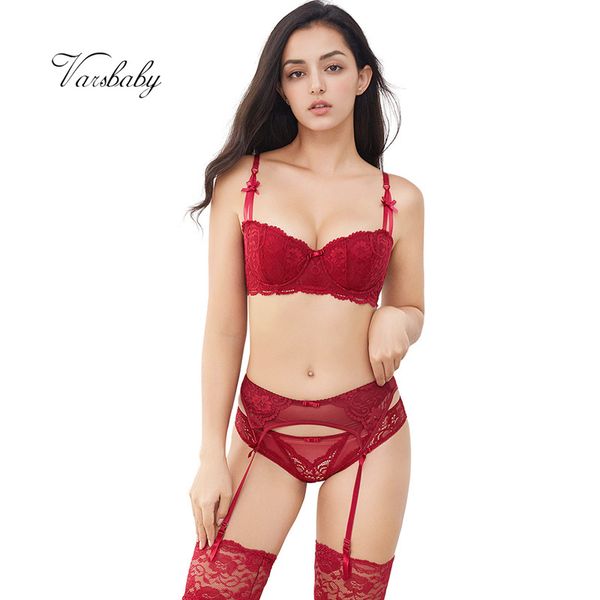 varsbaby lace 1/2 cup push up lingerie set bra+panties+garter+stockings 4 pcs abcd cup, Red;black
varsbaby lace 1/2 cup push up lingerie set bra+panties+garter+stockings 4 pcs abcd cup, Red;black