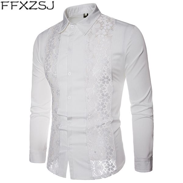 mens see through lace shirt 2018 brand new floral embroidery mens dress shirts slim fit long sleeve club party social shirt, White;black
mens see through lace shirt 2018 brand new floral embroidery mens dress shirts slim fit long sleeve club party social shirt, White;black