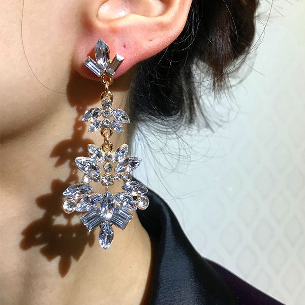 flatfoosie luxury crystal earrings for women wedding jewelry geometric hollow colorful hanging statement earrings wholesale gift, Silver
flatfoosie luxury crystal earrings for women wedding jewelry geometric hollow colorful hanging statement earrings wholesale gift, Silver