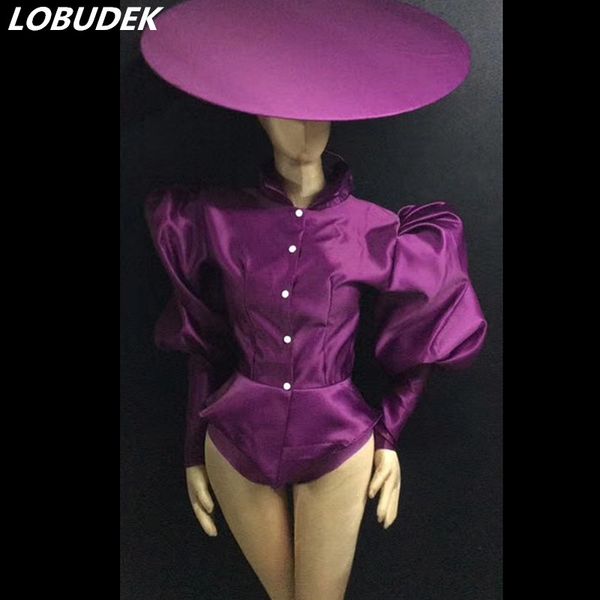 nightclub festival party women stage wear purple puff sleeve shirts shorts 2 pieces dj singer bar women set catwalk costume, White
nightclub festival party women stage wear purple puff sleeve shirts shorts 2 pieces dj singer bar women set catwalk costume, White