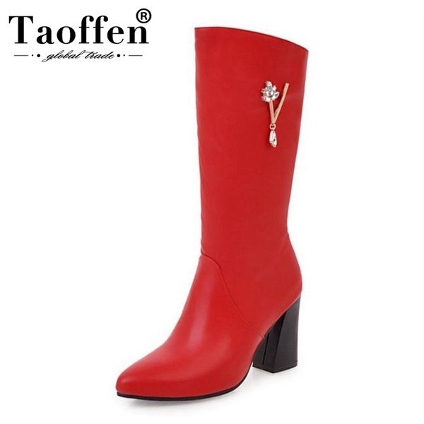 taoffen plus size 32-50 women short boots crystal flowers fur winter women shoes thick heel fashion lady mid calf boots, Black
taoffen plus size 32-50 women short boots crystal flowers fur winter women shoes thick heel fashion lady mid calf boots, Black